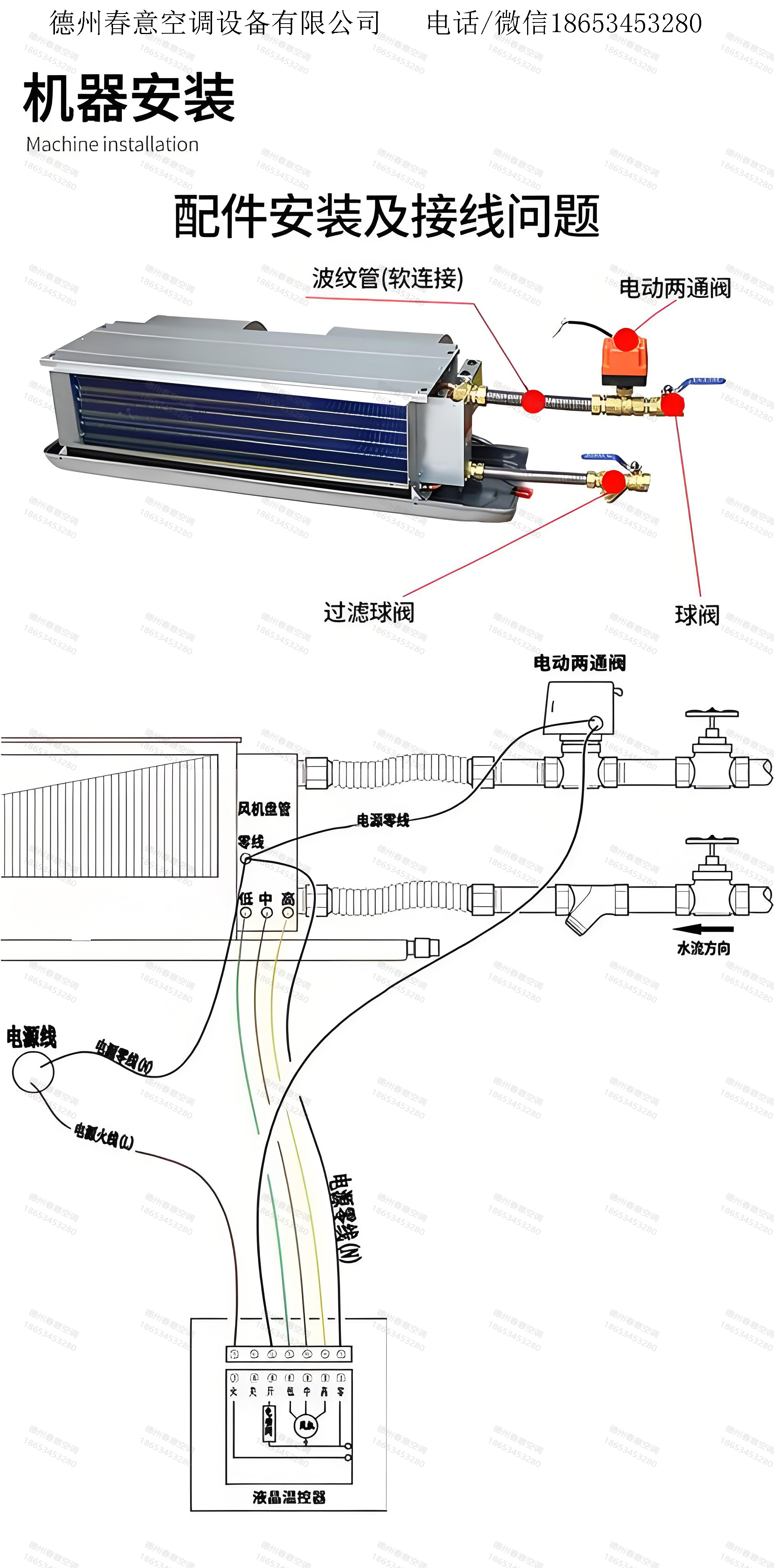 風機盤管配件安裝接線圖